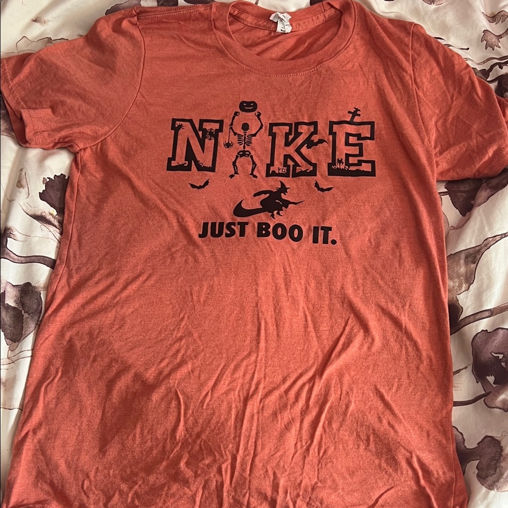 Nike Orange Halloween Graphic Tee